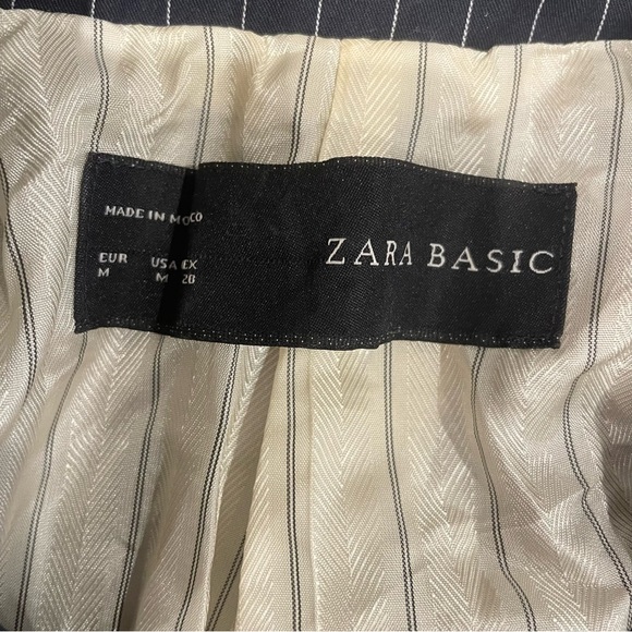 Navy Pinstriped Blazer from Zara - Picture 2 of 16